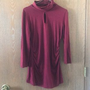 New York and Company maroon dress shirt.